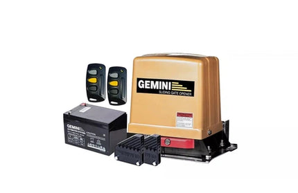 Gate Motor Sliding 12𝑉 Gemini-7𝐴𝒉-Motor+Bat+2xRmt+BaseP-
