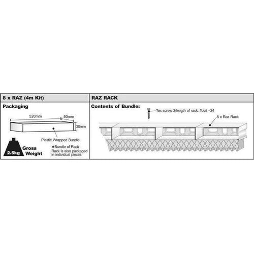 Gate Rack Nylon Raz Centurion-4m (8x500mm)-