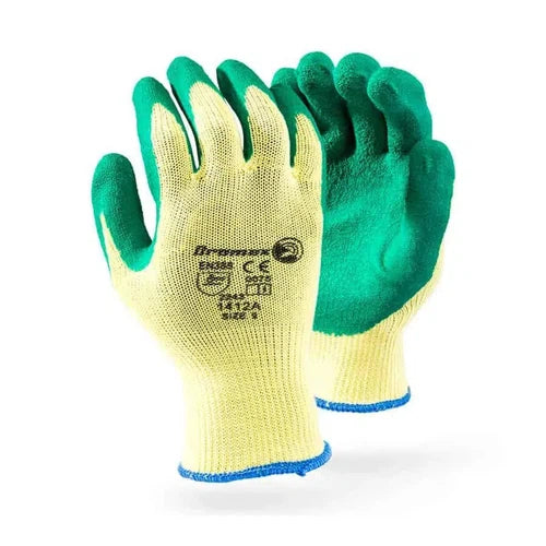 Glove Latex Dip Gripper Green Dromex-Large #10-