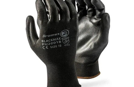 Glove PU Dipped Blackmax Dromex-Large #9-Pair