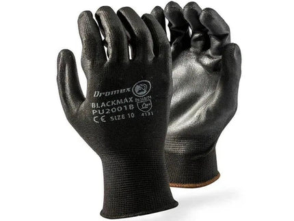 Glove PU Dipped Blackmax Dromex-Large #9-Pair