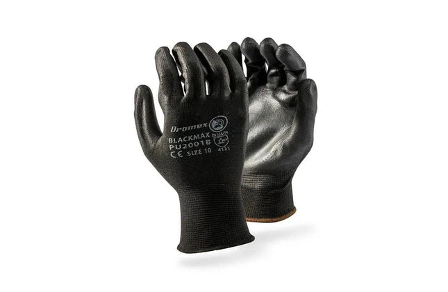 Glove PU Dipped Blackmax Dromex-Large #9-Pair