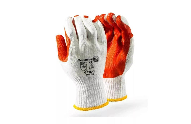 Glove Rubber Dipped Crayfish-Large #10-Pair