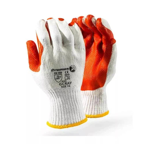 Glove Rubber Dipped Crayfish-Large #10-Pair-
