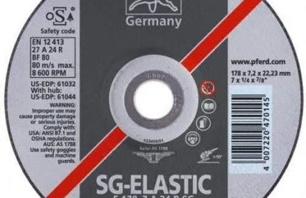 Grinding Disc SG Elastic*** PFERD-⌀115 x 𝑇7.2𝑚𝑚-each-