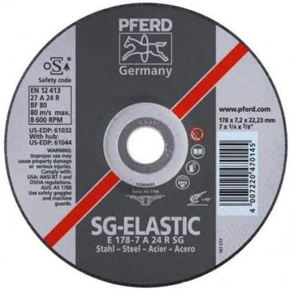 Grinding Disc SG Elastic*** PFERD-⌀115 x 𝑇7.2𝑚𝑚-each-