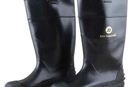 Gumboots Water Boot Knee Length Bata-5-Black