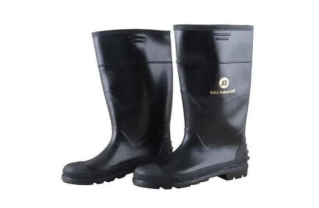 Gumboots Water Boot Knee Length Bata-5-Black
