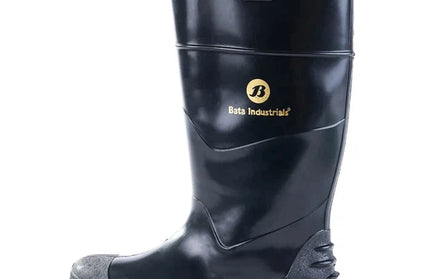 Gumboots Water Boot Knee Length Bata-5-Black-