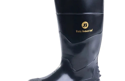 Gumboots Water Boot Knee Length Bata-5-Black-
