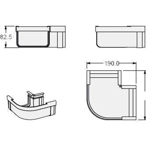 Gutter Streamline Corner Angle-Gutter Accessories-Marley-110mm-diyshop.co.za