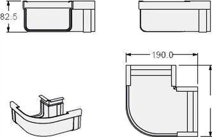 Gutter Streamline Corner Angle-110mm-
