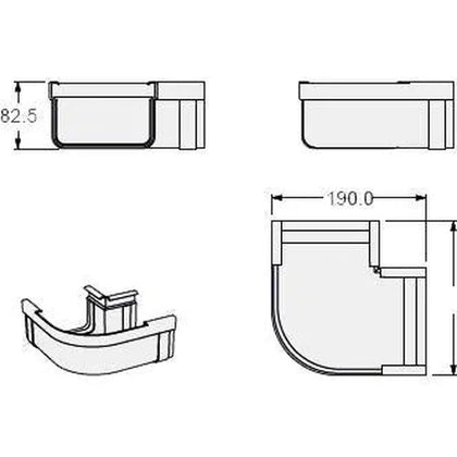 Gutter Streamline Corner Angle-110mm-