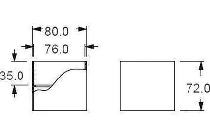 Gutter Streamline Downpipe Socket-75mm-