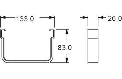 Gutter Streamline Stop End-