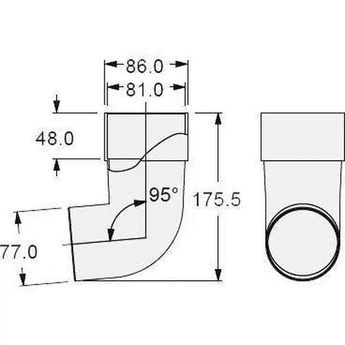 Gutter Vynadeep Bend 90°-Vynadeep-Marley-80mm-diyshop.co.za