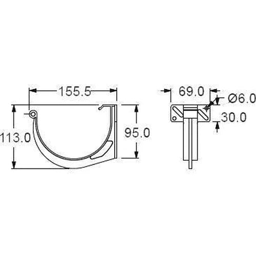 Gutter Vynadeep Fascia Bracket-Vynadeep-Marley-125mm-diyshop.co.za