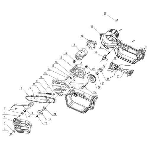 Hand Pruner Cordless 20𝑉 iNGCO [NEW]-𝐿10𝑐𝑚/🟣71PM3-32𝐷𝐿-Tool Only-
