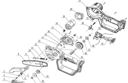 Hand Pruner Cordless 𝑃20ˢ iNGCO »-𝐿6" 15𝑐𝑚/🟣71PM3-38𝐷𝐿-Tool Only-