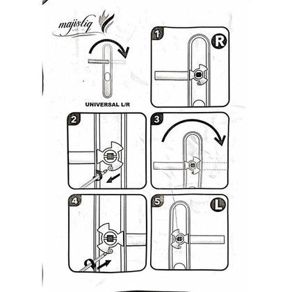 Handles for Steel Door-Silver-