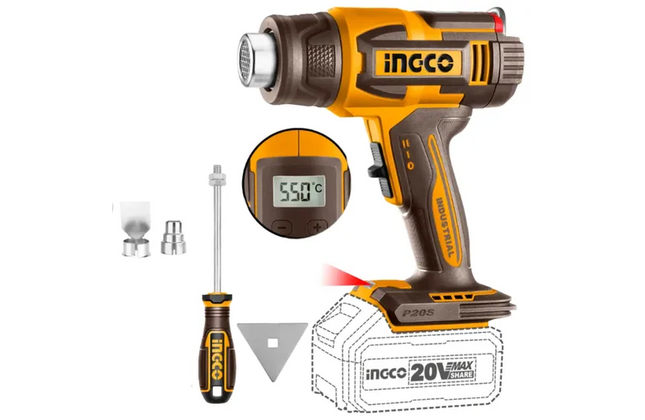 Heat Gun Cordless 𝑃20ˢ iNGCO-Tool Only