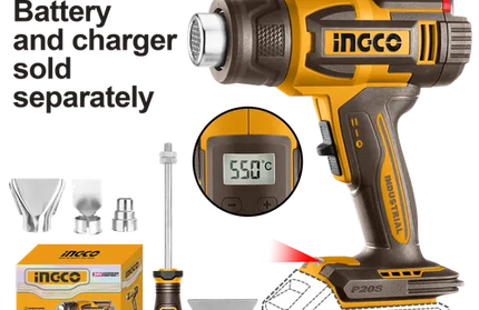 Heat Gun Cordless 𝑃20ˢ iNGCO-Tool Only-