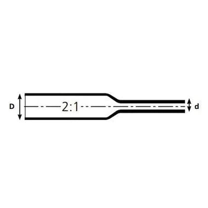 Heat Shrink Tubing 2:1 𝑝/𝑚eter-Red-𝐼⌀2.4𝑚𝑚-