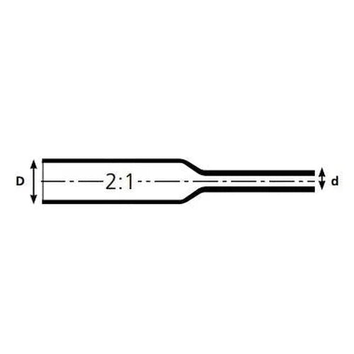 Heat Shrink Tubing 2:1 𝑝/𝑚eter-Red-𝐼⌀2.4𝑚𝑚-