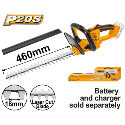 Hedge Trimmer Cordless 𝑃20ˢ iNGCO-460mm-Tool Only-