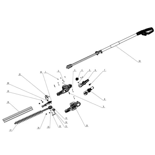 Hedge Trimmer Long Reach Cordless 𝑃20ˢ iNGCO-460mm-Tool Only-
