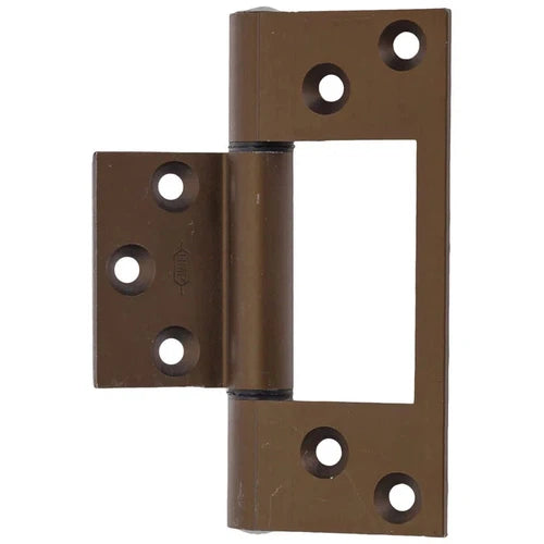 Hinge Aluminum Sinkless Pair-Hinges-Archies Hardware-Brown-100mm-diyshop.co.za