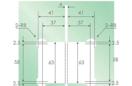 Hinge Glass to Glass 180° for Silhouette Frameless Shower-Stainless steel-each-