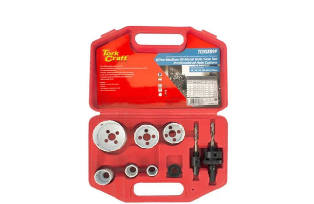 Hole Saw HSS Kit 9pc TorkCraft-Default Title