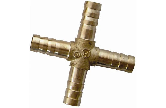 Hose Connector Brass Cross-8mm