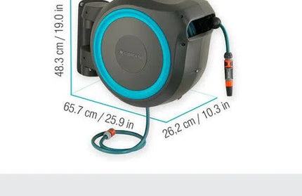Hose Reel Wall-Mounted Hose Box RollUp Gardena-⌀13𝑚𝑚 x 𝐿35𝑚-