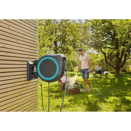 Hose Reel Wall-Mounted Hose Box RollUp Gardena-⌀13𝑚𝑚 x 𝐿35𝑚-