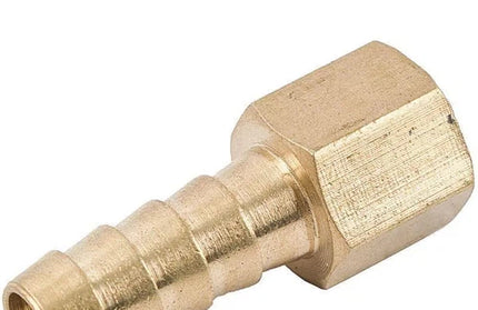 Hosetail Connector Brass Female-1/4" x 8mm
