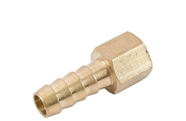 Hosetail Connector Brass Female-1/4" x 8mm