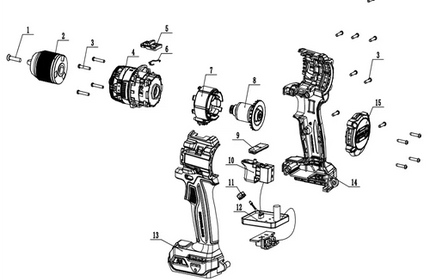 Impact Drill Cordless 𝑃20ˢ iNGCO-66𝑁-𝑚-Tool Only-
