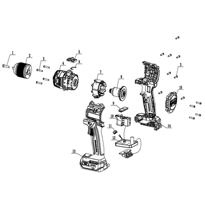 Impact Drill Cordless 𝑃20ˢ iNGCO-66𝑁-𝑚-Tool Only-