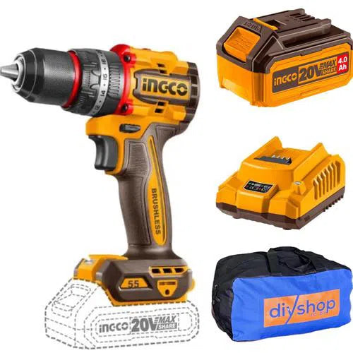 Impact Drill Cordless Metal Chuck 20𝑉 iNGCO