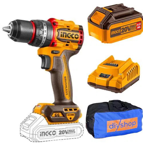 Impact Drill Cordless Metal Chuck 20𝑉 iNGCO