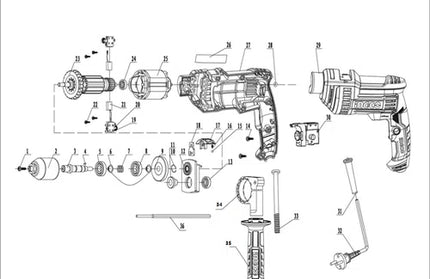 Impact Drill Electric 810𝑊 iNGCO-