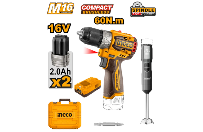 Impact Drill + Stick Blender Cordless 𝑀16 KIT iNGCO-Default Title