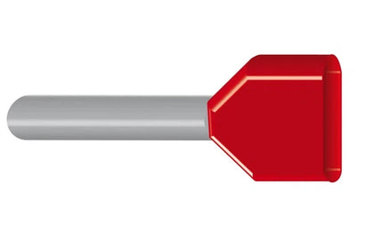 Insulated End Sleeve Boot Lace Ferrules-Double 1.0𝑚𝑚² Red-