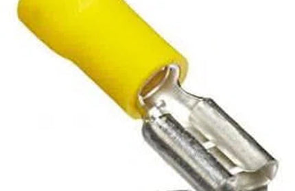 Insulated Terminal Disconnect Piggy Back 6.4mm »-Yellow 6.0𝑚𝑚²-each