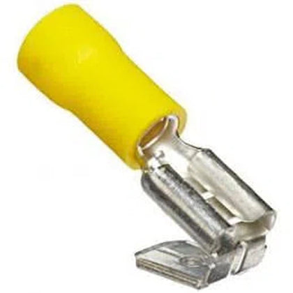 Insulated Terminal Disconnect Piggy Back 6.4mm »-Yellow 6.0𝑚𝑚²-each