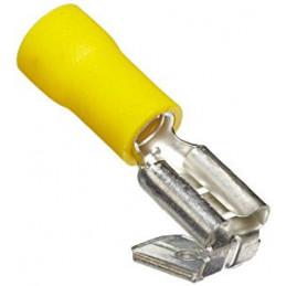Insulated Terminal Disconnect Piggy Back 6.4mm »-Wire Terminals & Connectors-3D-Yellow 6.0𝑚𝑚²-each-diyshop.co.za
