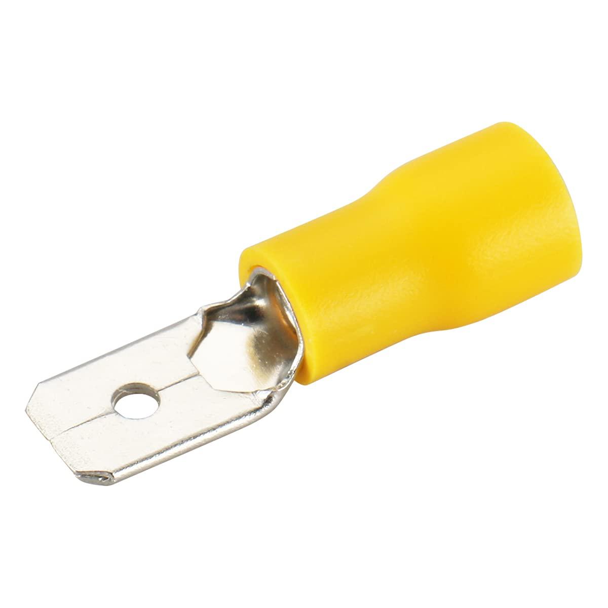 Insulated Terminal Spade Male 6.4mm »-Wire Terminals & Connectors-3D-Yellow 6.0𝑚𝑚²-each-diyshop.co.za