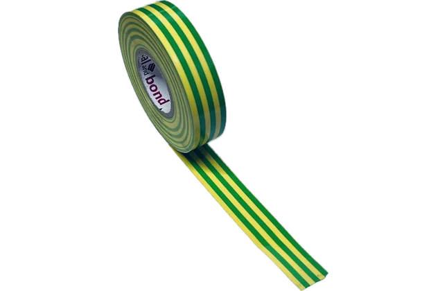 Insulation Tape Seal & Bond-Green/Yellow-𝑤18𝑚𝑚 x 𝑇0.18 x 𝐿20𝑚